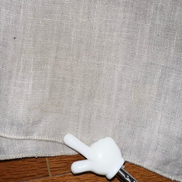 Johnny Was 100% Linen Boho Beige Embroidered Floral Tunic Tank Top Size Small - Picture 15 of 16